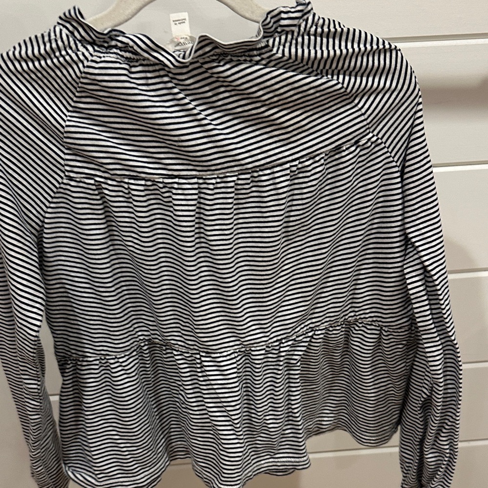 Crewcuts Black and White Striped Long Sleeve Top - Picture 2 of 2